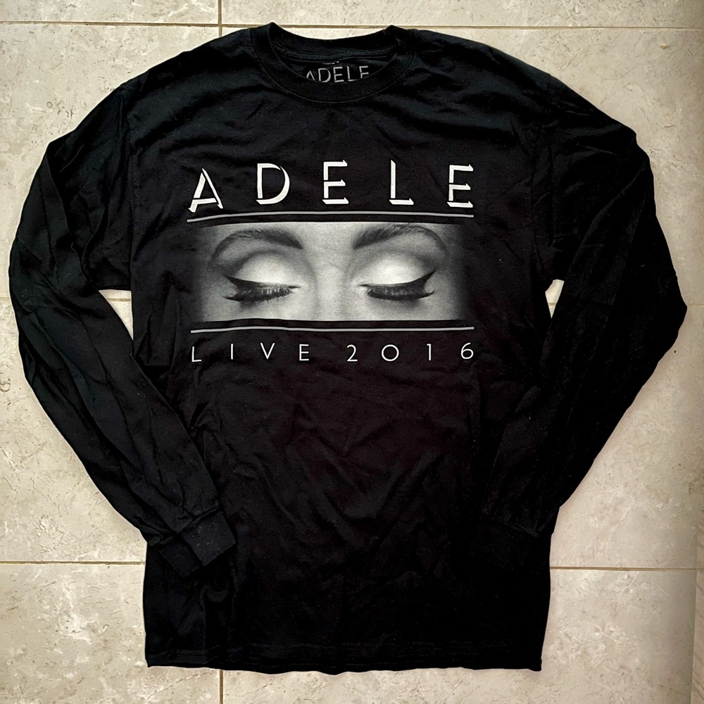 Adele Live 2016 Black Long Sleeve Tour Tee